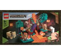 LEGO 21168 Minecraft The Warped Forest Nether Set with Huntress, Piglin and Hoglin Figures, Toys for Kids 8 + Years Old