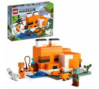 LEGO 21178 Minecraft The Fox Lodge House, Animal Toys, Birthday Gifts for Kids, Boys and Girls age 8 plus Years Old, with Drowned Zombie Figure