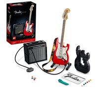 LEGO 21329 Ideas Fender Stratocaster DIY Guitar Kit, Model Musical Instrument for Teens and Adults with 65 Princeton Reverb Amplifiers, Guitar Accessories and Stickers, Ideal for Room Decor