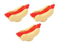LEGO 3 x Hot Dog Bun with Hotdog Food For Minifigure