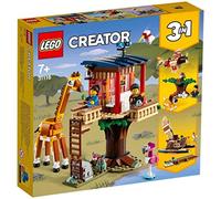 LEGO 31116 Creator 3 in 1 Safari Wildlife Tree House, Catamaran, Biplane Toy, Building Set with Boat, Plane and Toy Lion for Girls and Boys