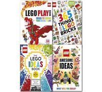 LEGO 4 Books Collection Set 365 Things to Do with LEGO® Bricks, The LEGO® Ideas Book: You Can Build Anything!,LEGO® Awesome Ideas, LEGO® Play Book: Ideas to Bring Your Bricks to Life