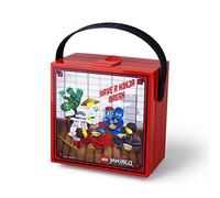LEGO 40511733 Ninjago Lunchbox with Handle, Plastic, Bright-Red