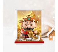 Lego 40864 God of Wealth Clear Acrylic Display Case Storage Box Dustproof Box (Model Not Included) (Background-3mm)
