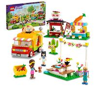 LEGO 41701 Friends Street Food Market with Taco Truck Toy & Juice Cafe, Creative Gift for Girls and Boys 6 + Years Old with Emma Mini Doll