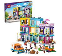 LEGO 41704 Friends Main Street, Heartlake City Café & Hair Salon, Mini Dolls House with Toy Shops, Modular Building Set, Gifts for Girls and Boys