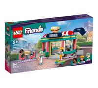 LEGO Friends Heartlake Downtown Diner Building Toy - Restaurant Pretend Playset with Food, Includes Mini-Dolls Liann, Aliya, and Charli, Birthday Gift Toy Set for Boys and Girls Ages 6+, 41728