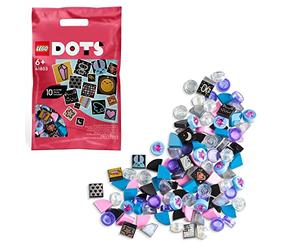 LEGO 41803 DOTS Extra DOTS Series 8 - Glitter and Shine Tiles Set for Bracelets, Message Boards, Room Décor, Bag Tags, Kids Arts and Crafts Kit