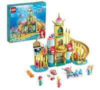 LEGO 43207 Disney Ariel's Underwater Palace Building Set Princess Castle Toy with Mini Mermaid Doll and Dolphin Toys