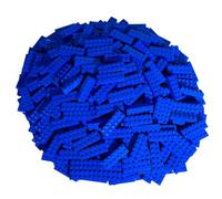LEGO 5 pieces stone 2x6 in blue.