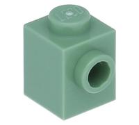 LEGO 5 x Brick, Modified 1 x 1 with Stud on 1 Side Sand Green