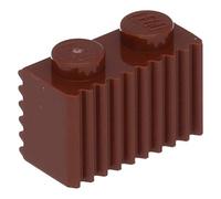 LEGO 50 x Brick, Modified 1 x 2 with Grille (Grill) Reddish Brown