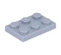 LEGO 50 x Plate 2x3 Light Bluish Gray, Item 3021, 100% Genuine, Quantity 50