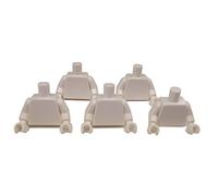 LEGO 5x Minifigure Torso Plain White