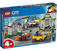 LEGO 60232 City Town Garage Center Cars Set, with 3 Cars and 4 Minifigures, Toys for Kids 4 Years Old