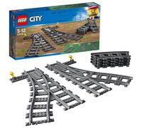 LEGO 60238 City Trains Switch Tracks 6 Pieces, Toy Train Track Extension Pack, Accessory Set