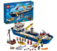 LEGO 60266 City Oceans Exploration Ship Floating Toy Boat, Deep Sea Underwater Set, Diving Adventure for Kids