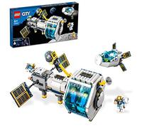LEGO 60349 City Lunar Space Station, NASA Inspired Building Toy, Model Set With Docking Capsule, Labs And 5 Astronaut Minifigures