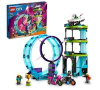 LEGO 60361 City Stuntz The Ultimate Stunt Biker Challenge 3-in-1 Toy with 2 Stunt Motorcycles for 1 or 2 Players for Kids Boys Girls from 7 Years O