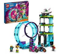 LEGO 60361 City Stuntz Ultimate Stunt Riders Challenge, 3in1 Stunts for 1 or 2 Player Action, with 2 Flywheel-Powered Toy Motorbikes for Kids, 2023 Set