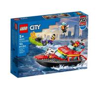 LEGO City: Fire Rescue Boat Toy, Floats on Water Set (60373)