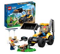 LEGO 60385 City Construction Digger, Excavator Toy for Boys and Girls Aged 5 Plus Years Old, Vehicle Building Set, Birthday Gift Idea with Minifigures
