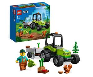 LEGO 60390 City Park Tractor Toy with Trailer for Kids Aged 5 Plus, Farm Vehicle Construction Set with Animal Figures and Gardener Minifigure, Gift Idea
