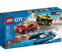 LEGO 60395 City Combo Race Pack 6+ 362 Pieces Building Toy Build 3 Cool Vehicles Featured in the Popular Game 2k Drive, Medium