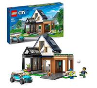 LEGO 60398 City Family House and Electric Car Set, Modern Dolls House Modular Building Model Kit with Toy Car, Minifigures and Puppy Figure, Toys for 6 Year Old Kids, Boys, Girls