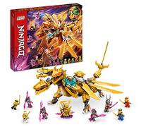 LEGO 71774 NINJAGO Lloyd’s Golden Ultra Dragon Toy for Kids, Boys & Girls, Large 4 Headed Action Figure with Blade Wings plus 9 Ninja Minifigures Inc. Lloyd, Kai, Jay, Cole and Zane