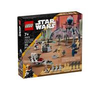 LEGO Star Wars Clone Trooper & Battle Droid Battle Pack Set for Kids, Buildable Toy Speeder Bike Vehicle, Tri-Droid and Defensive Post, Collectible, Gift for Boys and Girls Aged 7 and Up, 75372