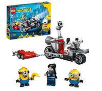 LEGO 75549 Minions Unstoppable Bike Chase Construction Toy with Gru, Bob & Stuart Minion Figures, Movie Gift Idea for Girls and Boys age 6 Plus