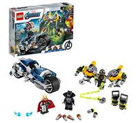 LEGO 76142 Super Heroes Marvel Avengers Speeder Bike Attack Playset, Black Panther and Thor Minifigures