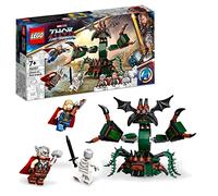 LEGO 76207 Marvel Attack on New Asgard, Thor Buildable Toy with Hammer, Stormbreaker and Monster Figure, Love and Thunder Movie Set