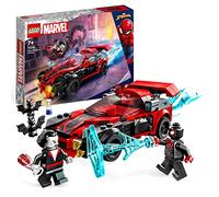 LEGO 76244 Marvel Miles Morales vs. Morbius, Spider-Man Building Toy for Boys and Girls with Race Car and Minifigures, Adventures in the Spiderverse Set