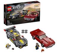 LEGO 76903 Speed Champions Chevrolet Corvette C8.R Race Car and 1969 CC Racing Model, Toy Cars Building Kit for Kids 8 plus Years Old, 2 Sports Models