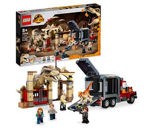 LEGO 76948 Jurassic World T. rex & Atrociraptor Dinosaur Breakout Dino Toy Set, Toys for Kids Age 8 Plus with 4 Minifigures, Market and Truck, 2022 Movie Inspired