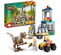 LEGO 76957 Jurassic World Velociraptor Escape 4+ 137 Pieces Featuring a Velociraptor and Dr Ellie Sattler and Robert Muldoon Minifigures