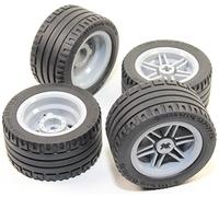 LEGO 8pc Technic Wheel and Tire SET (Mindstorms nxt ev3 tyre) 56145 44309 by Technic