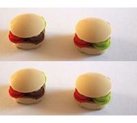 LEGO Accessories: 4 X Burger Buns Food for Minifigs Spongebob