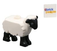 LEGO Animal Accessory: White Sheep with Black Head and Legs (1 inch tall)