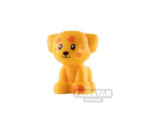 LEGO Animal Minifigure Small Puppy Dog Standing BRIGHT LIGHT ORANGE