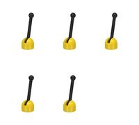 LEGO Antenna Small Base with Black Lever (4592/4593), Part 4592c02 (Yellow, 5, Bricks)