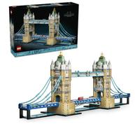 LEGO Architecture Tower Bridge - DIY Miniature Model Kit for Adults - 3D Shelf Decor Set w/Raising Bridge, River Thames Base & London Bus - Collectible Gift Idea - 21067