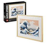 LEGO Art Hokusai - The Great Wave, 3D Japanese Wall Art Craft Set, Framed Ocean Canvas Model Kit for Adults to Build, Creative Activity for Home or Office Decor, Gifts for Men and Women 31208