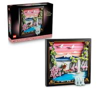 LEGO ART Japanese Cherry Blossom Landscape 31218 | Set for Adults, DIY Miniature Model Kit, 3D Wall Art in Shadow Box Frame, Mount Fuji & Sakura, Gift Idea, 1892 Pieces
