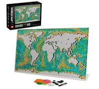 LEGO Art World Map 31203 Building Kit; Meaningful, Collectible Wall Art for DIY and Map Enthusiasts; New 2021 (11,695 Pieces), Multicolor, Standard