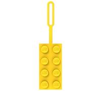 LEGO Bag Tag 2x4 - Yellow (53675), Silicone Luggage Tag, Vacation, Cruise, Suitcase Identification
