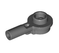 LEGO Bar 1L with 1 x 1 Round Plate with Hollow Stud, Part 32828 (Dark Bluish Gray, 10, Bricks)