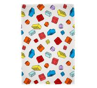 Lego Blanket Childrens Soft Fleece Blocks Bricks White Kids Throw 100cm x 150cm